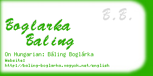 boglarka baling business card