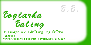 boglarka baling business card